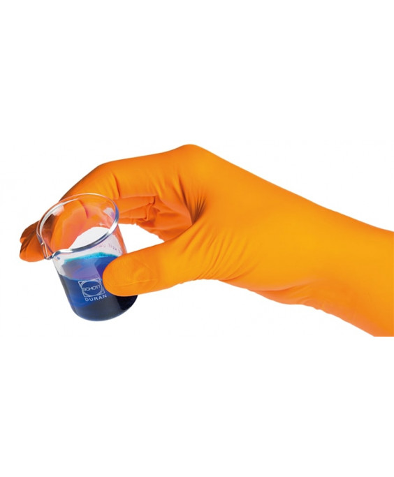 Нітрилові рукавички для чистих приміщень ORANGE NITRILE™ 260
